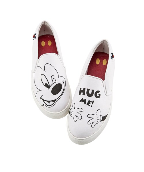 gracegift（グレースギフト）の「米奇不對稱懶人鞋（その他・レディース・白/黑・35/36/37/38/39/40/41）」の3枚目の写真