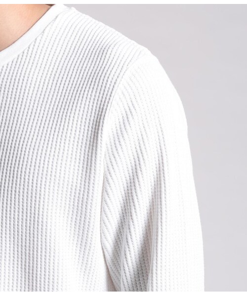 JUNRED（ジュンレッド）の「コンビネーションワッフルカットソー（トップス・メンズ・ブラック/ホワイト/グリーン系・S/M/L）」の8枚目の写真