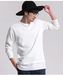 JUNRED | コンビネーションワッフルカットソー(トップス)