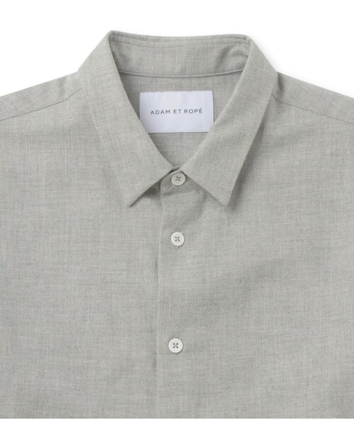 ADAM ET ROPE'（アダムエロペ）の「コットンフランネル フレンチフライシャツ（トップス・メンズ・グレー/ホワイト系・M/L）」の5枚目の写真