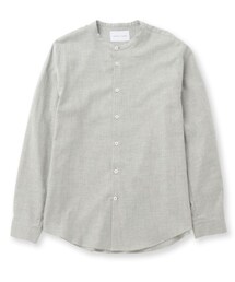 ADAM ET ROPE' | コットンフランネル バンドカラーシャツ(トップス)