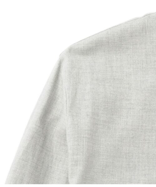 ADAM ET ROPE'（アダムエロペ）の「コットンフランネル バンドカラーシャツ（トップス・メンズ・グレー/ホワイト系・M/L）」の6枚目の写真