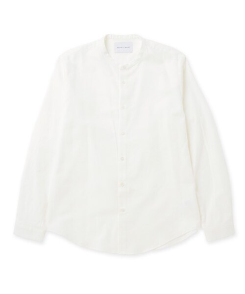 ADAM ET ROPE'（アダムエロペ）の「コットンフランネル バンドカラーシャツ（トップス・メンズ・グレー/ホワイト系・M/L）」の3枚目の写真