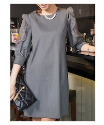 FayMay | 袖フリル＆シースルーワンピース ANNABELLA アナベラ(ワンピース)