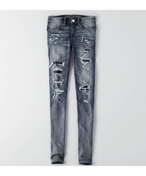 American Eagle(アメリカンイーグル)の「AEOデニムXカフェハイライズジェギング(デニムパンツ・レディース・ドッピオデストロイ・2/REGULAR/4/REGULAR/6/REGULAR/8/REGULAR/10/REGULAR/12/REGULAR/0/REGULAR/00/REGULAR/2/SHORT/4/SHORT/6/SHORT/8/SHORT/10/SHORT/0/SHORT/00/SHORT)」の1枚目の写真