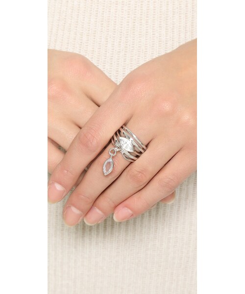 Eddie Borgo(エディーボルゴ)の「Eddie Borgo Navette Ring(リング・レディース・Silver・One Size)」の2枚目の写真