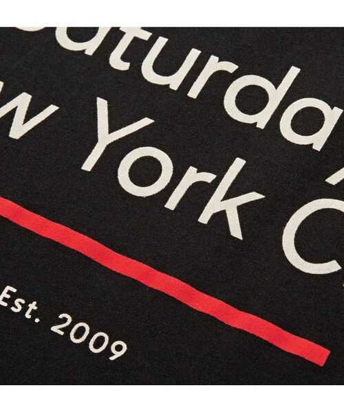 Saturdays NYC（サタデーズ ニューヨークシティ ）の「Saturdays Surf NYC Standard Underline Printed Cotton-Jersey T-Shirt（Tシャツ/カットソー・メンズ・Black・S/M/L/XL）」の3枚目の写真