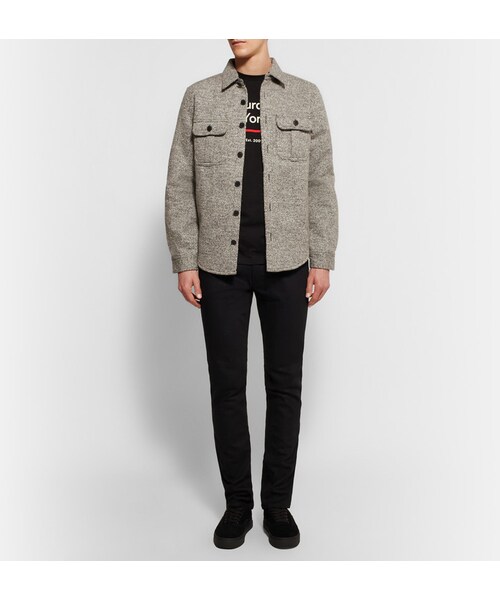 Saturdays NYC（サタデーズ ニューヨークシティ ）の「Saturdays Surf NYC Standard Underline Printed Cotton-Jersey T-Shirt（Tシャツ/カットソー・メンズ・Black・S/M/L/XL）」の2枚目の写真