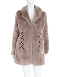 EATME（イートミー）の「レースアップフェイクファーコート（）」 - WEAR