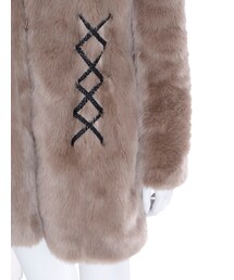 EATME（イートミー）の「レースアップフェイクファーコート（）」 - WEAR