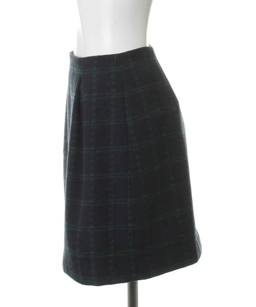 31 Sons de mode（トランテアン　ソン　ドゥ　モード）の「チェック台形スカート（スカート・レディース・シロクロ/ネイビー・36/38）」の3枚目の写真
