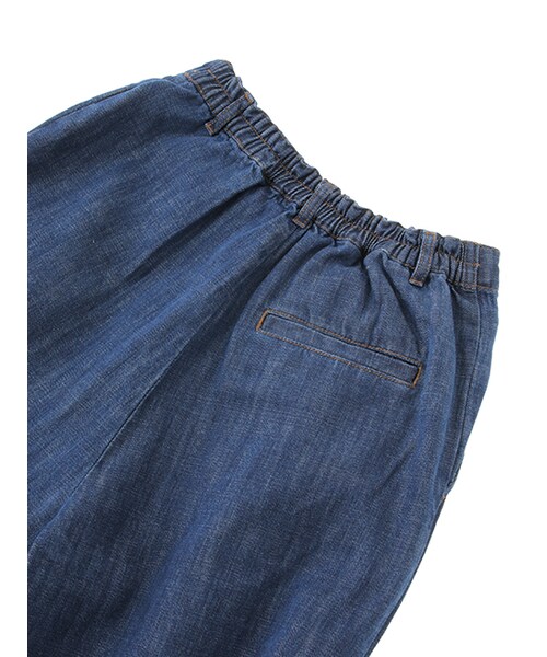 w closet（ダブルクローゼット）の「デニムタックワイドパンツ（パンツ・レディース・ブルー/ネイビー/ブラック・FREE）」の10枚目の写真
