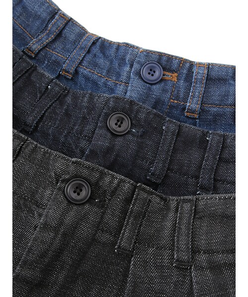 w closet（ダブルクローゼット）の「デニムタックワイドパンツ（パンツ・レディース・ブルー/ネイビー/ブラック・FREE）」の11枚目の写真