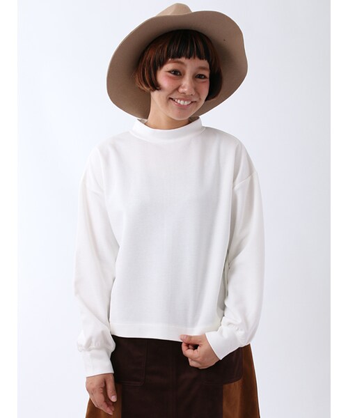 w closet（ダブルクローゼット）の「ハイネック長袖プルオーバー（トップス・レディース・オフホワイト/ブラック/グレー/レンガ・FREE）」の5枚目の写真