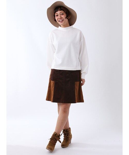 w closet（ダブルクローゼット）の「ハイネック長袖プルオーバー（トップス・レディース・オフホワイト/ブラック/グレー/レンガ・FREE）」の12枚目の写真