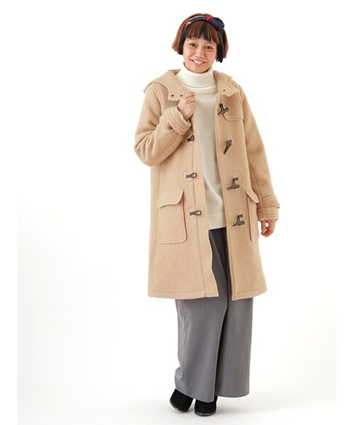 w closet(ダブルクローゼット)の「圧縮スライバーダッフルコート(ジャケット/アウター・レディース・ホワイト/ベージュ/ネイビー・FREE)」の12枚目の写真