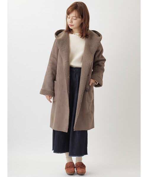 w closet（ダブルクローゼット）の「フェイクムートンフードコート