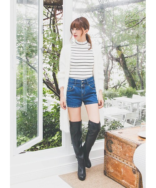 gracegift（グレースギフト）の「柔軟感毛海開襟針織外套（その他・レディース・白・F）」の4枚目の写真