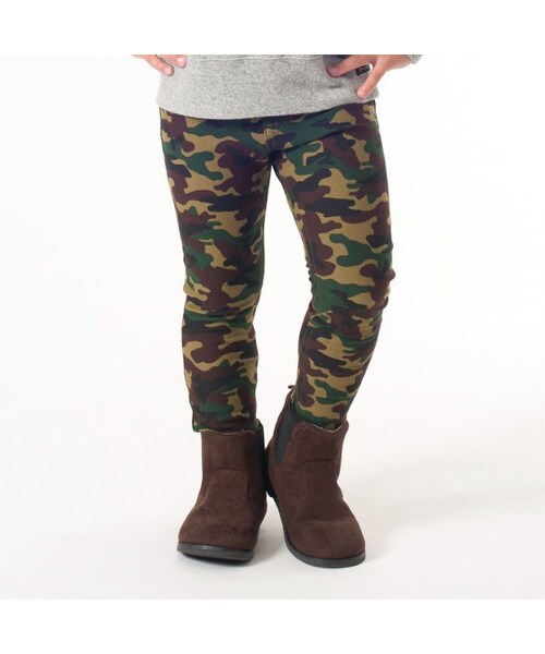 F.O.KIDS(エフオーキッズ)の「【秋おすすめ】3柄あったかカットスキニーパンツ(パンツ・キッズ・ブラウン/カーキ/キナリ・80/90/95/100/110/120/130/140)」の2枚目の写真