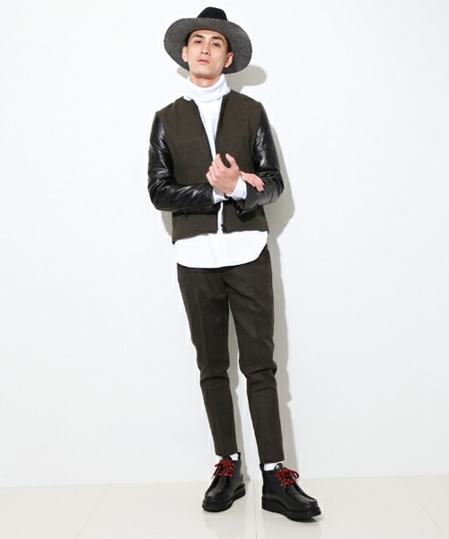 Iroquois（イロコイ）の「ホースハイドノーカラーBZ BLK（）」 - WEAR