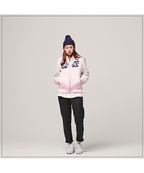 ROMANTIC CROWN（ロマンティッククラウン）の「WALKING Matilda 4oz SOUVENIR JACKET_PINK（ジャケット/アウター・メンズ・기타）」の2枚目の写真