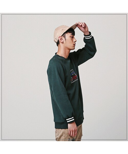 ROMANTIC CROWN（ロマンティッククラウン）の「GOOD RAGLAN CREWNECK_DEEPGREEN（その他・メンズ・기타）」の7枚目の写真