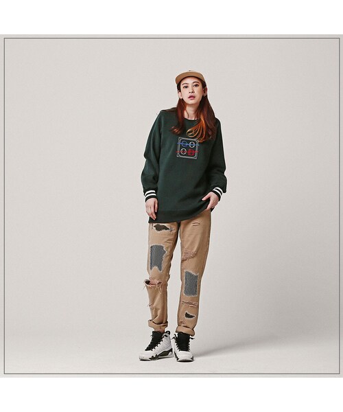 ROMANTIC CROWN（ロマンティッククラウン）の「GOOD RAGLAN CREWNECK_DEEPGREEN（その他・メンズ・기타）」の4枚目の写真