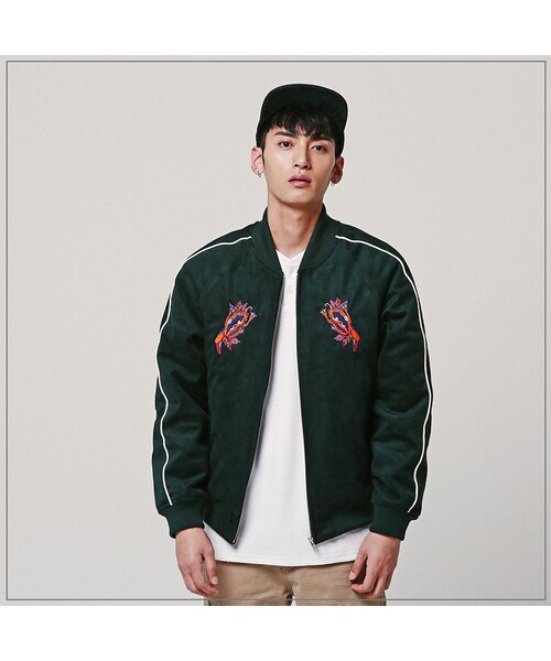 ROMANTIC CROWN（ロマンティッククラウン）の「POISONFROG 4oz SOUVENIR JACKET_DEEPGREEN（ジャケット/アウター・メンズ・기타）」の5枚目の写真