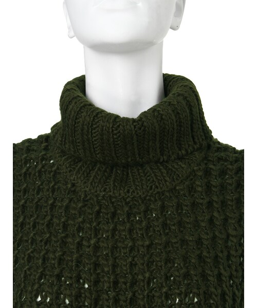 Ungrid（アングリッド）の「ルーズタートルノースリニット（トップス・レディース・オフホワイト/カーキ・F）」の9枚目の写真