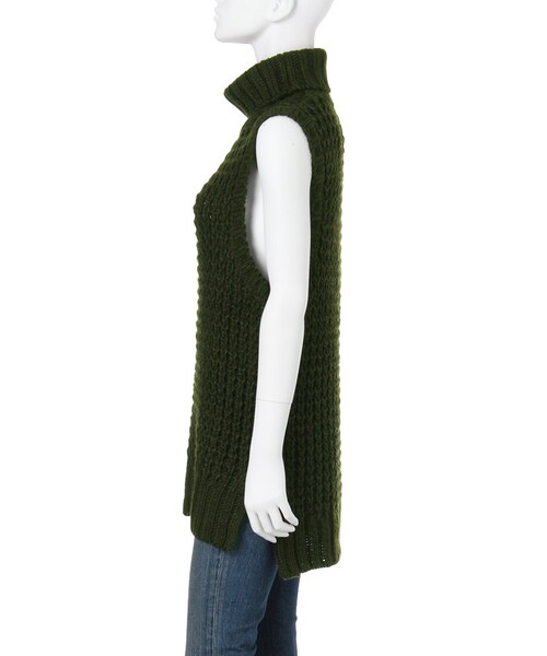 Ungrid（アングリッド）の「ルーズタートルノースリニット（トップス・レディース・オフホワイト/カーキ・F）」の7枚目の写真