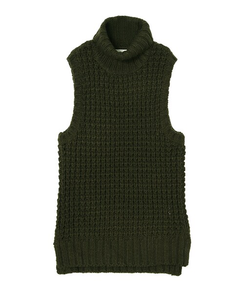 Ungrid（アングリッド）の「ルーズタートルノースリニット（トップス・レディース・オフホワイト/カーキ・F）」の12枚目の写真