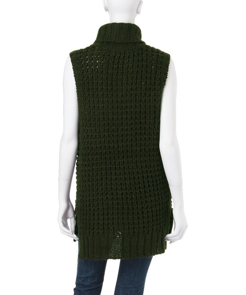 Ungrid（アングリッド）の「ルーズタートルノースリニット（トップス・レディース・オフホワイト/カーキ・F）」の8枚目の写真