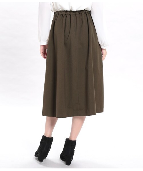 VIS（ビス）の「ミモレ丈クラシックスカート（スカート・レディース・カーキ/ネイビー・S/M）」の5枚目の写真