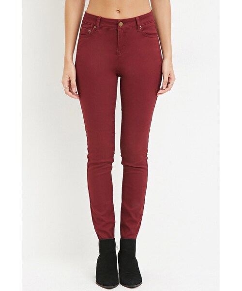 FOREVER 21（フォーエバー トゥエンティーワン）の「クラシックスキニージーンズ（パンツ・レディース・BLACK/BURGUNDY/HUNTER GREEN・24/25/26/27/28）」の8枚目の写真