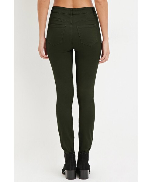 FOREVER 21（フォーエバー トゥエンティーワン）の「クラシックスキニージーンズ（パンツ・レディース・BLACK/BURGUNDY/HUNTER GREEN・24/25/26/27/28）」の11枚目の写真