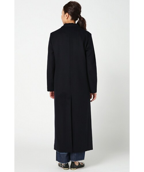 [美品] ドゥーズィエムクラス　ダブルロングコート　ブラック ロング ダブルコート（チェスターコート）｜Deuxieme Classe