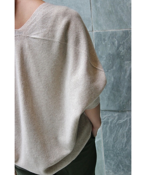 新品IENAホールガーメントコクーン Vネックプルオーバーウール　グレー IENA - ホールガーメント コクーン Vネックプルオーバー グレーの通販