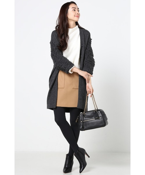 IENA（イエナ）の「《追加予約》ライトビーバー コンパクトスカート◆（スカート・レディース・グレー/キャメル・34/36/38/40）」の4枚目の写真