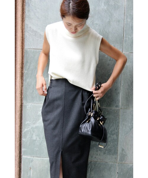 IENA（イエナ）の「《追加》TOPカラー MIDCALF スカート◆（スカート・レディース・グレー/ナチュラル A・34/36/38/40）」の22枚目の写真