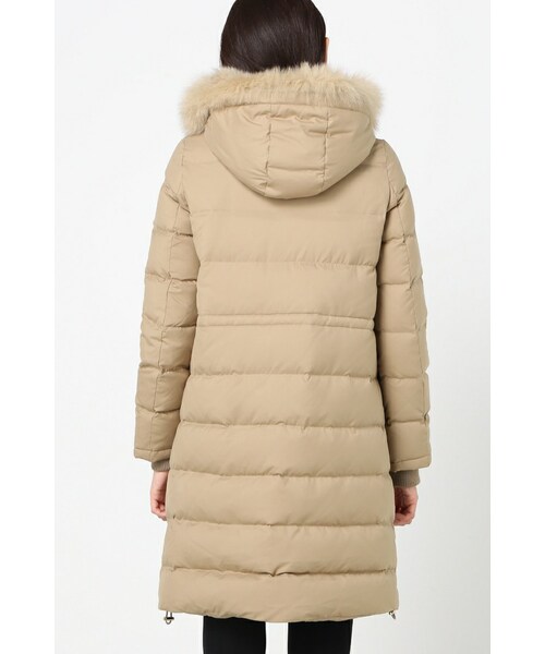 IENAベージュ ダウンコート ロング IENA（イエナ）の「P/タフタ ロングダウンコート（）」 - WEAR