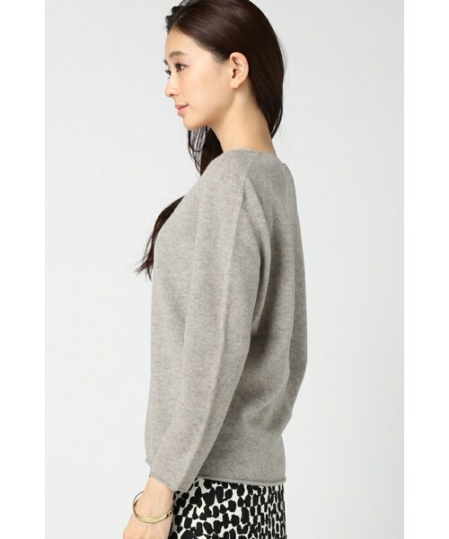 IENA（イエナ）の「《追加》CHESS ホールガーメントVネックプルオーバー◆（トップス・レディース・グレーB/ナチュラル/パープル・フリー）」の8枚目の写真