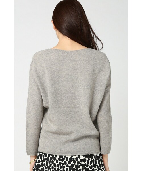 IENA（イエナ）の「《追加》CHESS ホールガーメントVネックプルオーバー◆（トップス・レディース・グレーB/ナチュラル/パープル・フリー）」の9枚目の写真