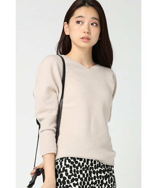 IENA（イエナ）の「《追加》CHESS ホールガーメントVネックプルオーバー◆（トップス・レディース・グレーB/ナチュラル/パープル・フリー）」の18枚目の写真