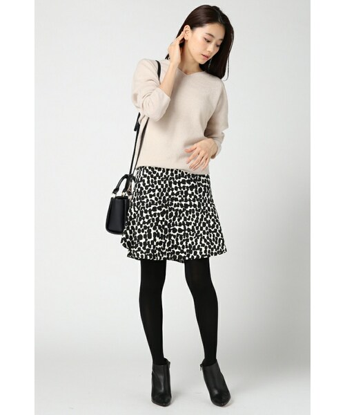 IENA（イエナ）の「《追加》CHESS ホールガーメントVネックプルオーバー◆（トップス・レディース・グレーB/ナチュラル/パープル・フリー）」の5枚目の写真