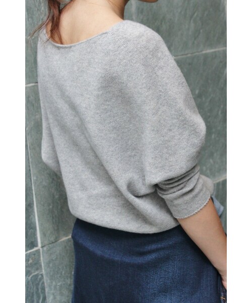 IENA（イエナ）の「《追加》CHESS ホールガーメントVネックプルオーバー◆（トップス・レディース・グレーB/ナチュラル/パープル・フリー）」の21枚目の写真