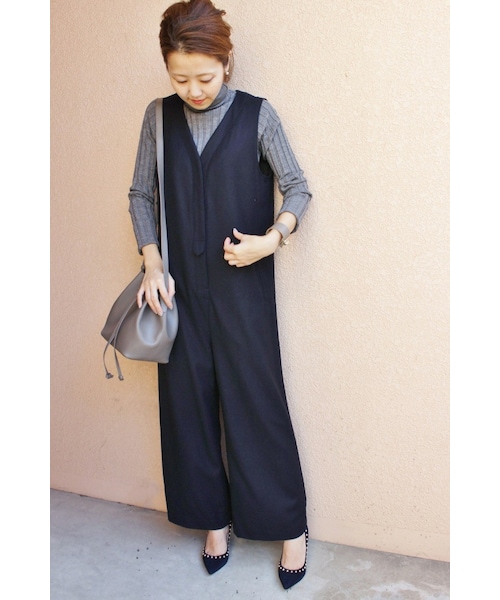 美品 plage プラージュ Deep V/N オールインワン サロペット 36 V/N オールインワン（つなぎ／オールインワン）｜Plage