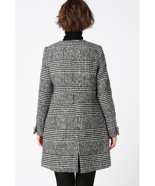 SLOBE IENA（スローブイエナ）の「グレンチェックノーカラーコート