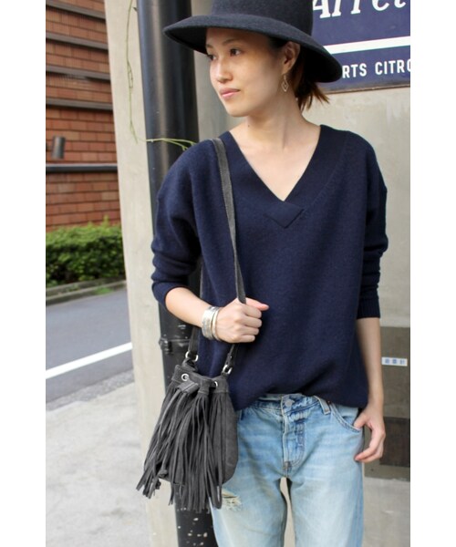 SLOBE IENA(スローブイエナ)の「《追加4予約》JULIA スエードフリンジBAG◆(バッグ・レディース・グレー/キャメル/ネイビー・フリー)」の21枚目の写真
