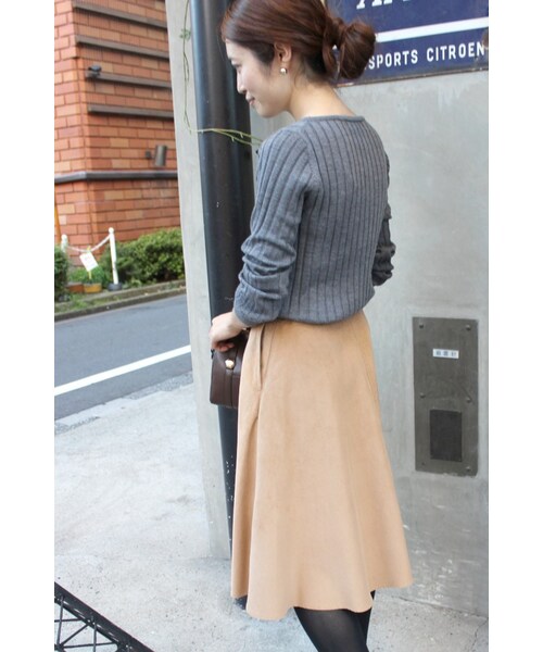 SLOBE IENA（スローブイエナ）の「《追加予約》12Gウォッシャブルウール ワイドリブクルーネックプルオーバー◆（トップス・レディース・ブラック/グレー/ホワイト/ベージュ・フリー）」の20枚目の写真