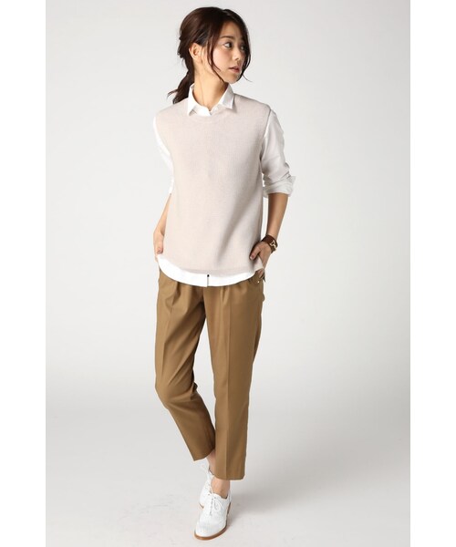 Spick & Span(スピックアンドスパン)の「ルミレットWOOL イージーパンツ(パンツ・レディース・グレーA/キャメル/ネイビー・36/38)」の4枚目の写真